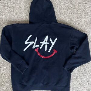 SLAYCO Men’s Slay Happy Hoodie in Black